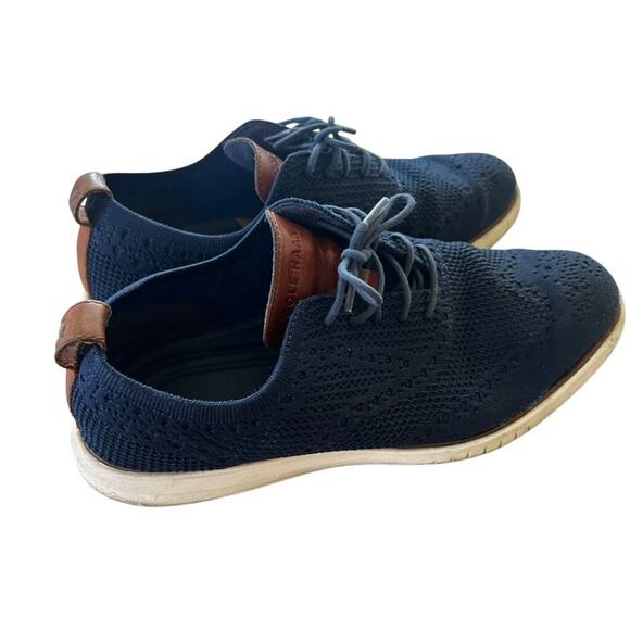 Cole Haan Mens 2 Zerogrand Stitchlite Lace up Casual shoes sz 10M navy brown - Picture 1 of 12